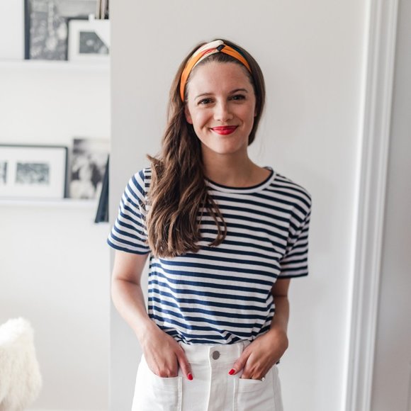 Everlane Tops - Everlane Medium Stripe Crew Tee XL